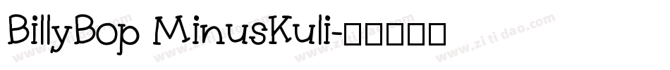 BillyBop MinusKuli字体转换